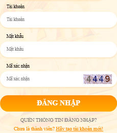 Điền thông tin đăng nhập NK88 để chơi game